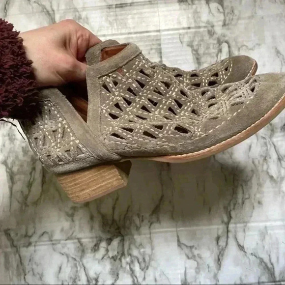 Jeffrey Campbell Taggart Suede Cutout Ankle Booties - Picture 4 of 9